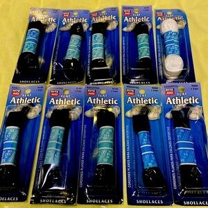 3/$20.  Flat Athletic Black Shoe Lace Bundle New! Activewear